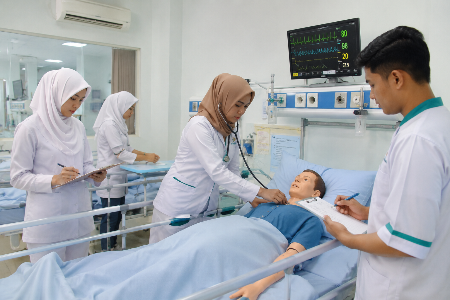 laboratorium simulasi klinis fasilitas pelatihan mahasiswa kesehatan