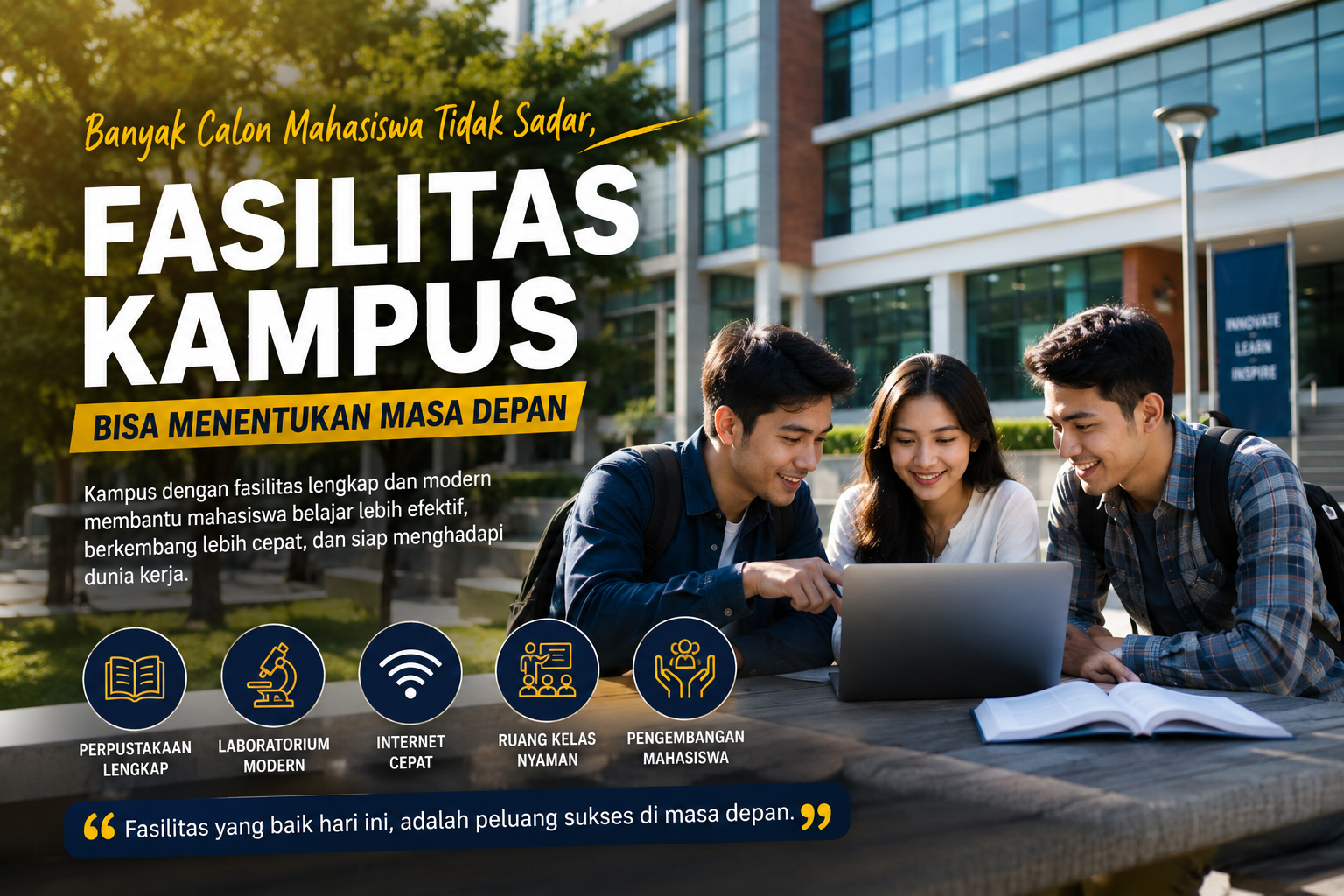 Banyak Calon Mahasiswa Tidak Sadar, Fasilitas Kampus Bisa Menentukan Masa Depan