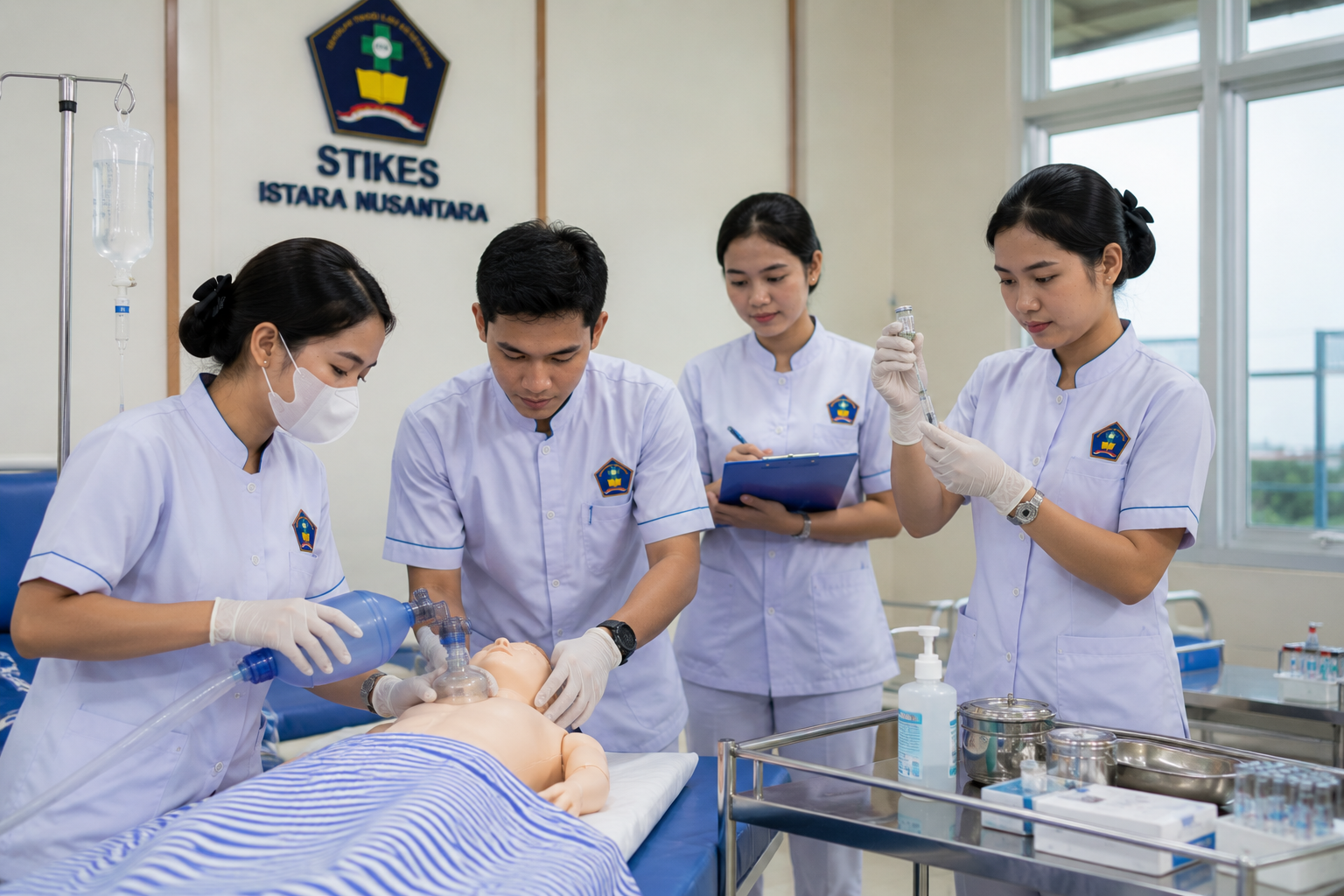 keterampilan keperawatan STIKES Istara praktik klinik di laboratorium