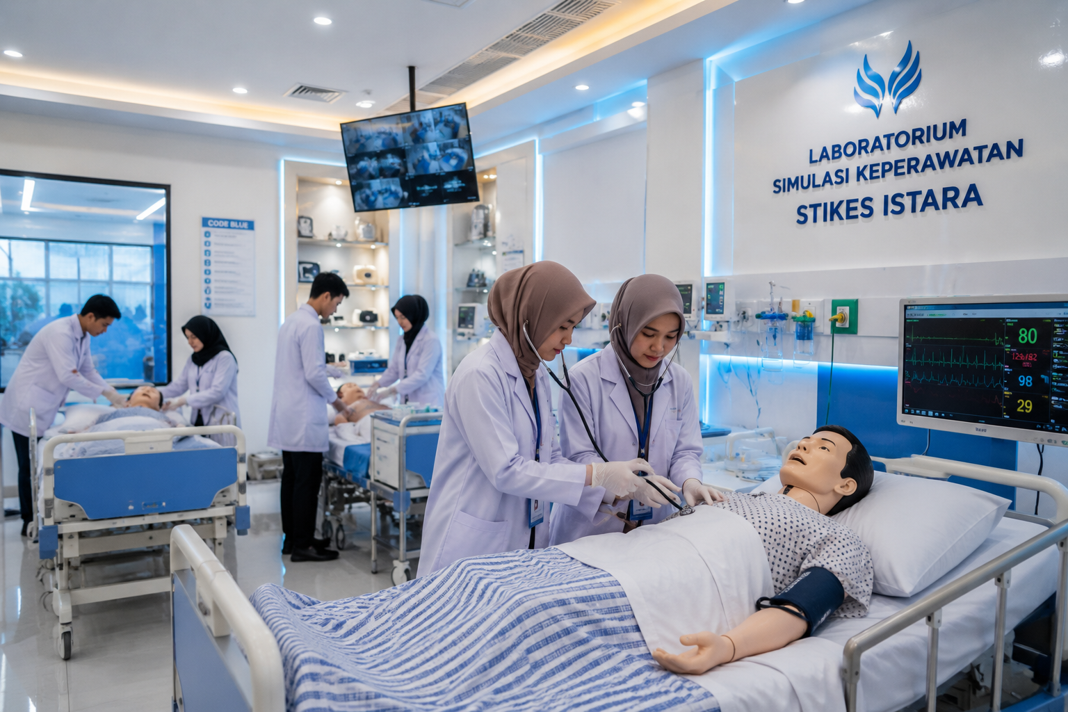 alt="Fasilitas STIKES Istara laboratorium simulasi pasien modern"
