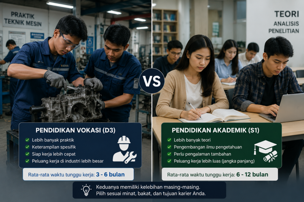 image-67-1024x683 Pendidikan Vokasi (D3) vs Pendidikan Akademik (S1) Mana yang Lebih Cepat Dapat Kerja?