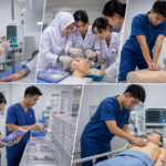 mahasiswa berlatih skill wajib mahasiswa kesehatan di laboratorium