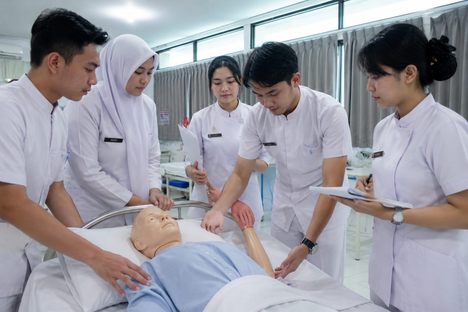 mahasiswa mempelajari materi semester pertama keperawatan