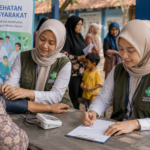 mahasiswa jurusan kesehatan masyarakat sedang berdiskusi