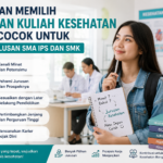 mahasiswa jurusan kesehatan untuk ips sedang belajar di kelas