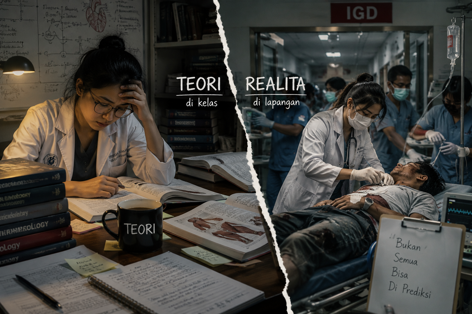 suasana pengalaman praktik mahasiswa kesehatan di rumah sakit