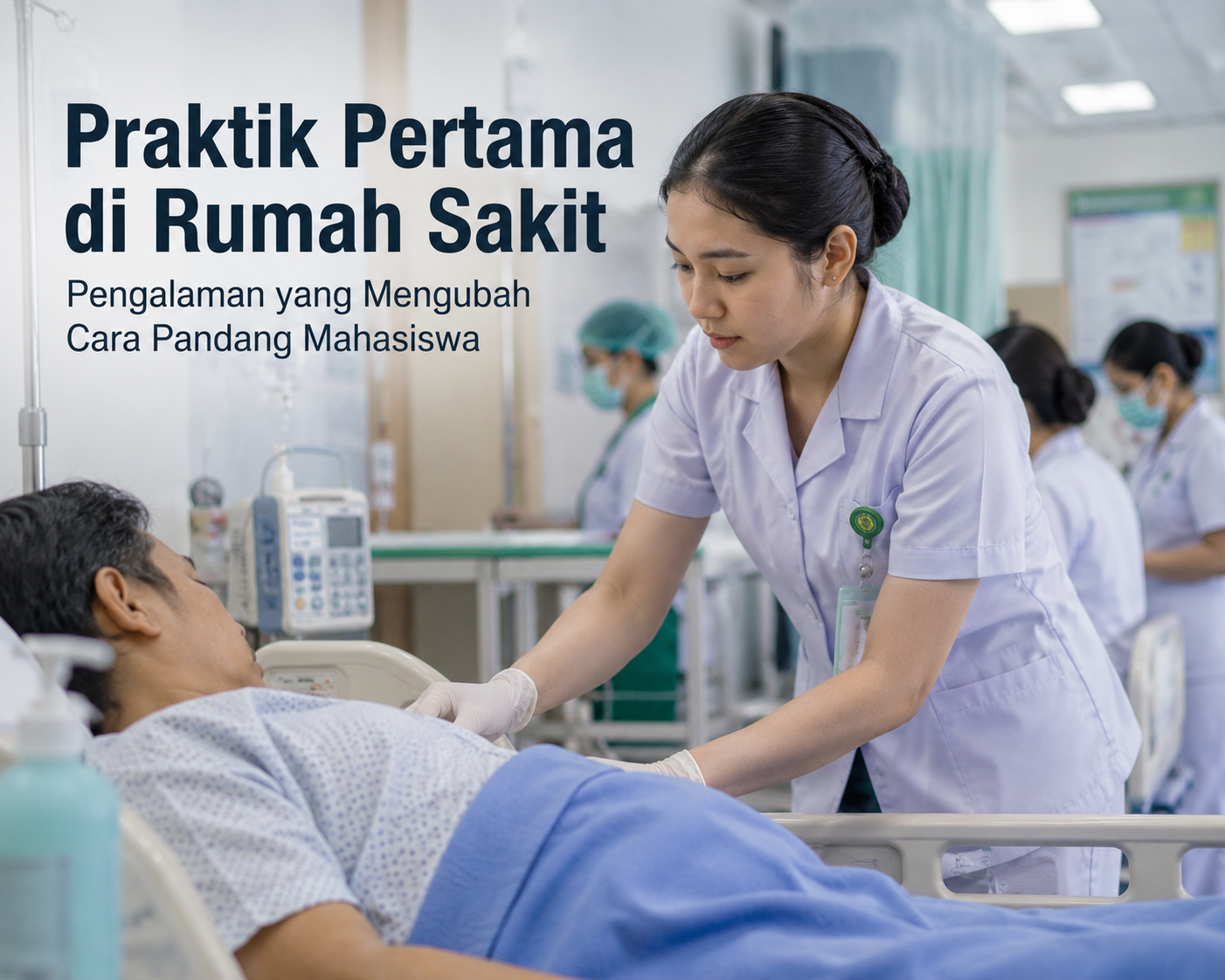 mahasiswa kesehatan menjalani praktik pertama di rumah sakit