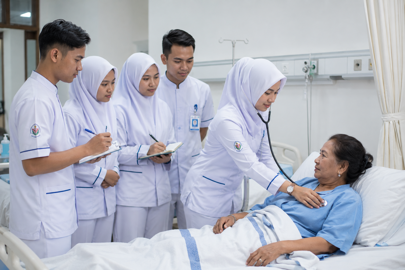 mahasiswa sedang beradaptasi dalam praktik klinik mahasiswa kesehatan