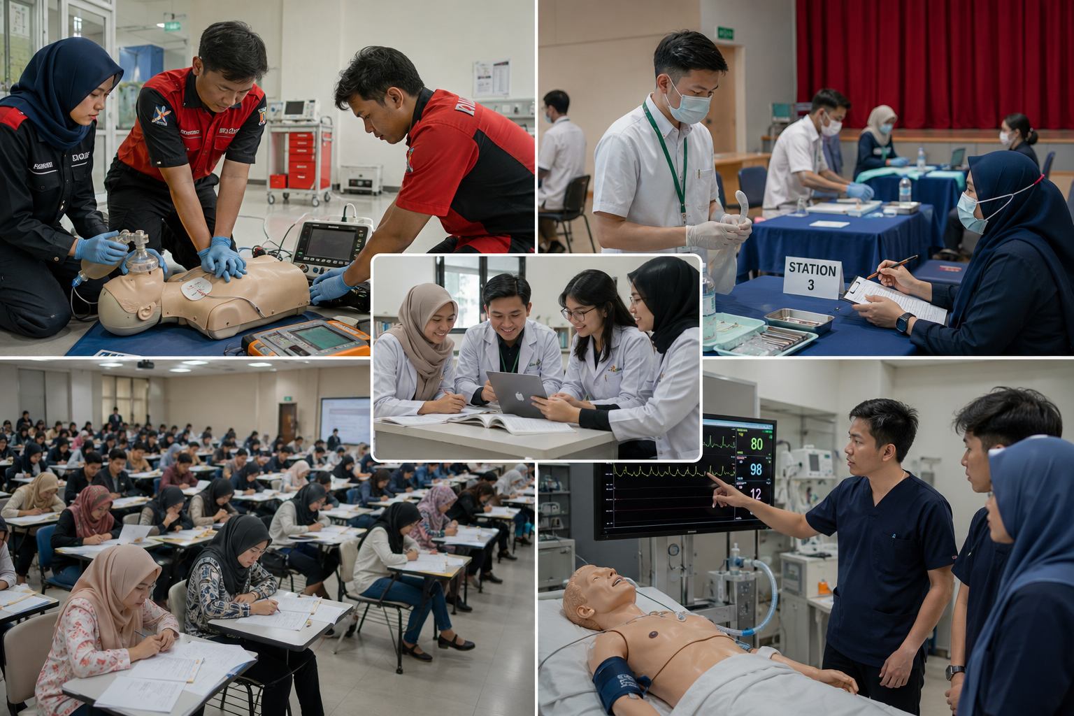 mahasiswa mengikuti program unggulan akademik kesehatan OSCE