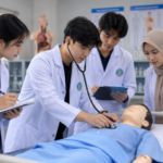 mahasiswa sedang praktikum di laboratorium program studi berbasis praktik