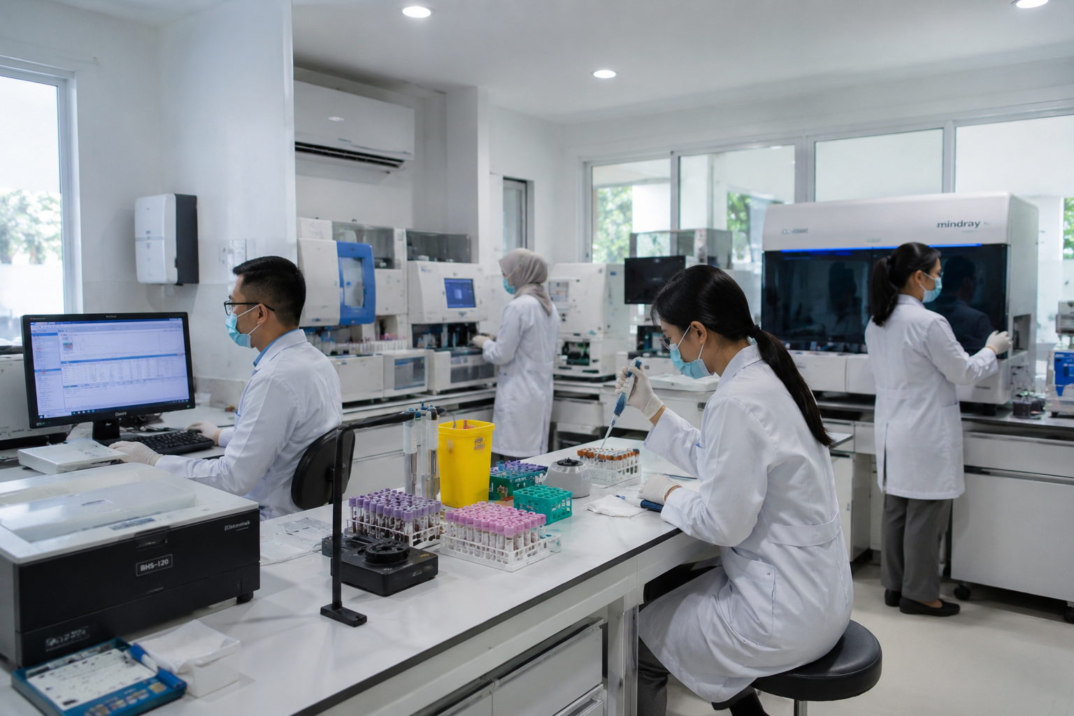 laboratorium kesehatan ideal dengan peralatan modern