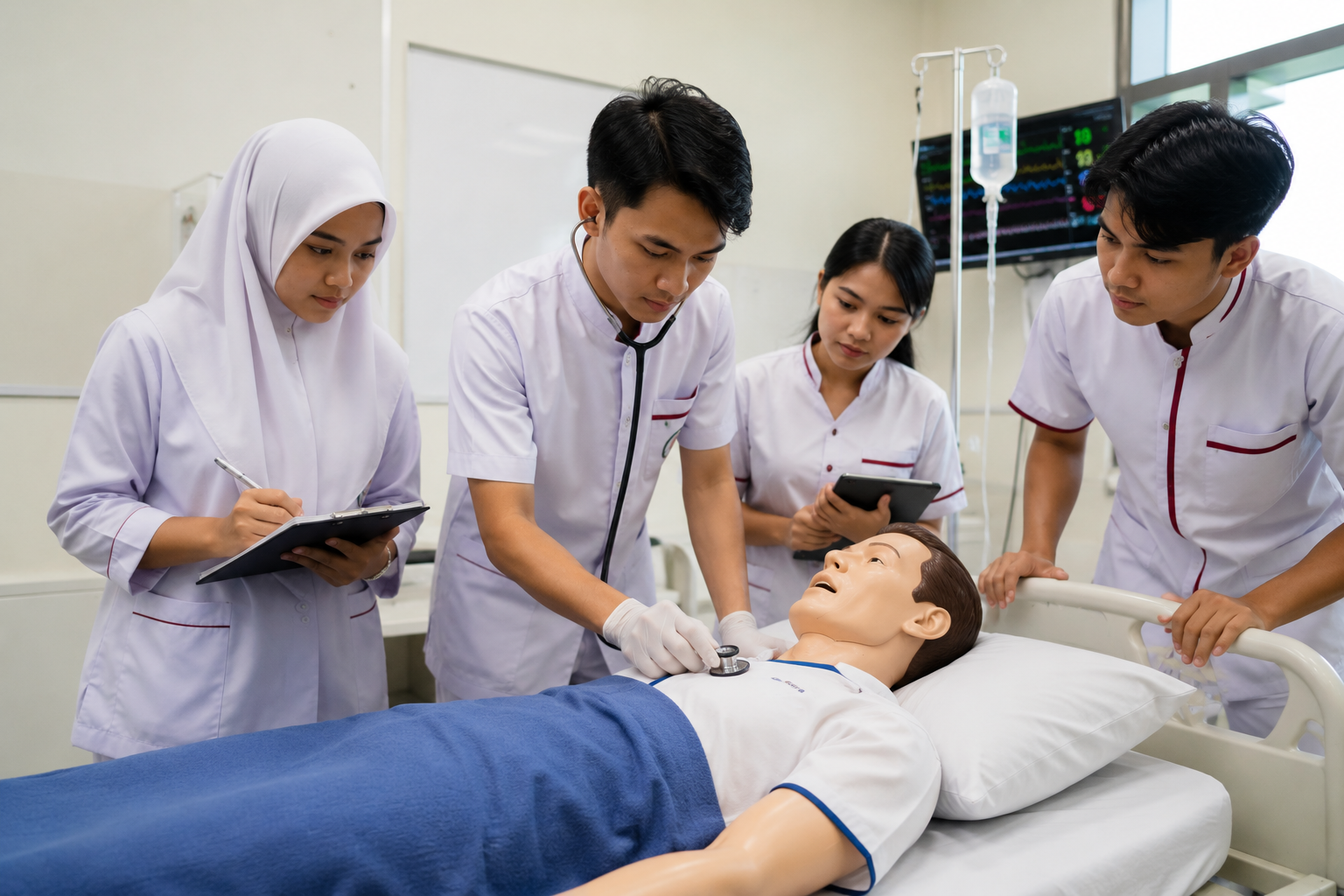 manekin medis canggih untuk simulasi kasus nyata