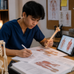 mahasiswa menggunakan teknik cara menghafal anatomi visual