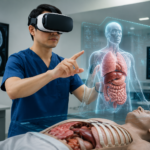 mahasiswa menggunakan teknologi virtual reality untuk praktikum anatomi