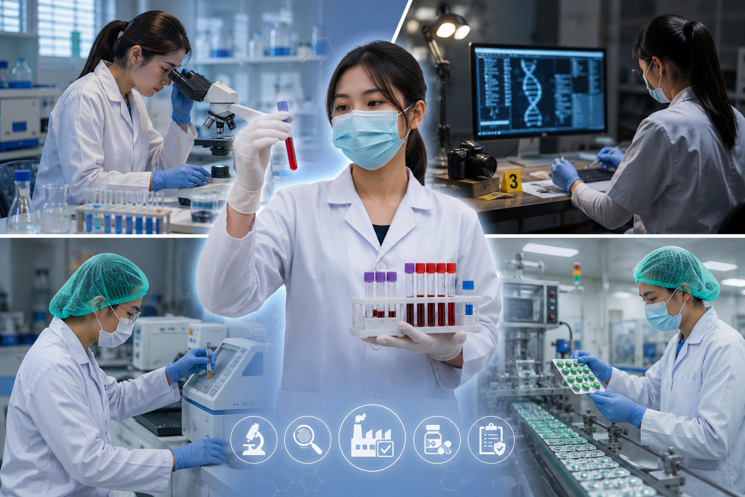 mahasiswa mempelajari prospek kerja D3 Analis Kesehatan di laboratorium