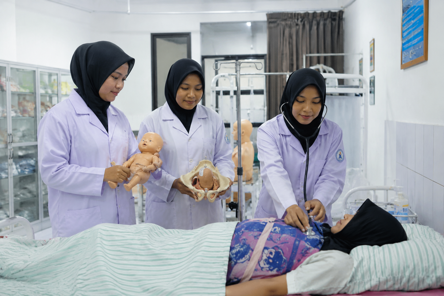 laboratorium kebidanan STIKES Istara dengan manekin high-fidelity