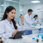 Mahasiswa mengikuti praktikum di laboratorium Program Studi Farmasi STIKES Istara.