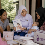 Kompetensi Bidan Kesehatan Komunitas saat mahasiswa kebidanan memberikan edukasi kesehatan kepada masyarakat dalam kegiatan praktik lapangan.