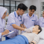 Pembelajaran Berbasis Simulasi STIKES Istara memperlihatkan mahasiswa berlatih keterampilan klinis menggunakan manekin dan peralatan medis modern.