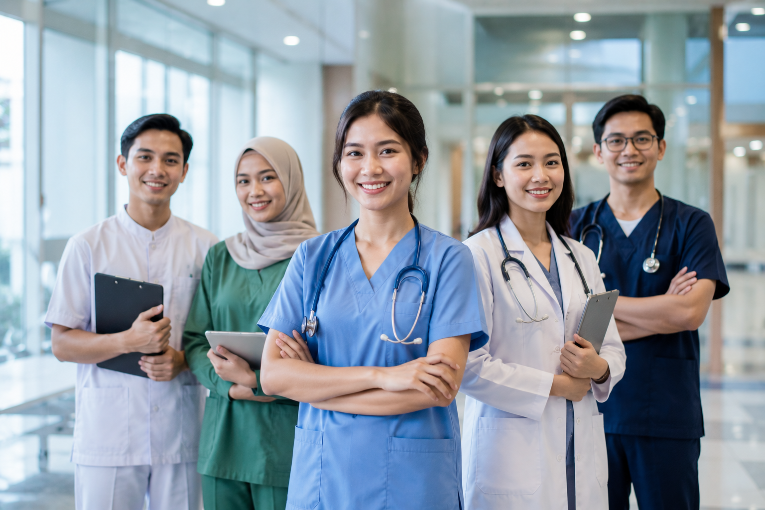 Prospek Kerja Lulusan STIKES 2026 dengan mahasiswa kesehatan yang sedang praktik di laboratorium modern.