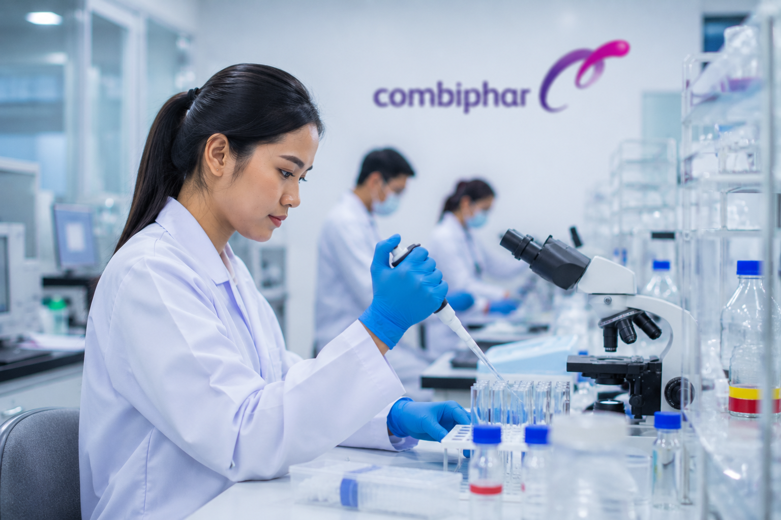 Lulusan STIKES Istara Kerja di Combiphar mempelajari analisis laboratorium farmasi.