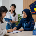 Pendaftaran STIKES Istara 2026 dengan calon mahasiswa melakukan registrasi di kampus kesehatan modern