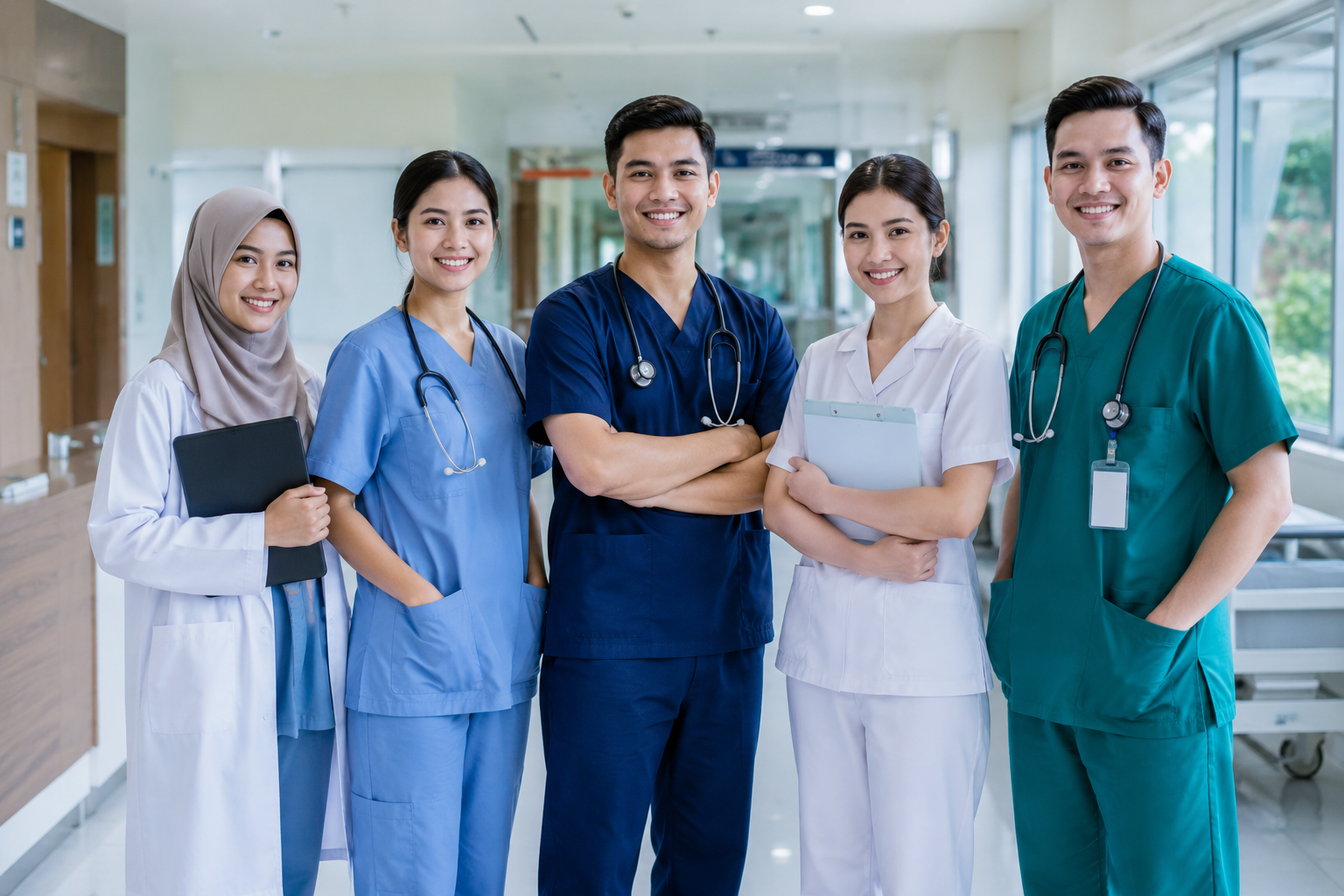 Mahasiswa program studi kesehatan menjalani praktik klinik di rumah sakit sebagai bagian dari proses pembelajaran.