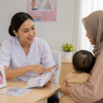 Program Studi Kebidanan STIKES Istara menampilkan mahasiswa kebidanan sedang melakukan praktik konseling kesehatan ibu dan anak di laboratorium kebidanan modern.