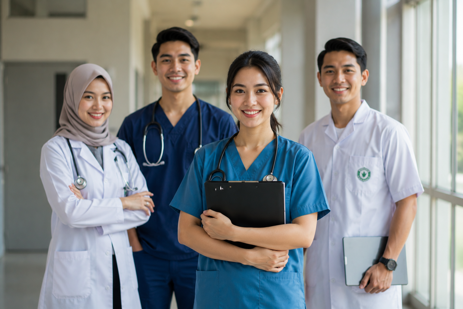 Mahasiswa Program Studi STIKES sedang melakukan praktik laboratorium kesehatan