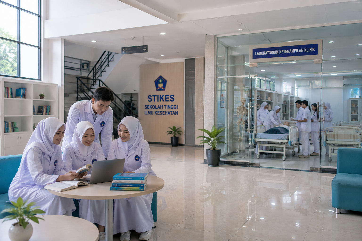 kampus STIKES 2026 berupa laboratorium dan ruang belajar mahasiswa kesehatan