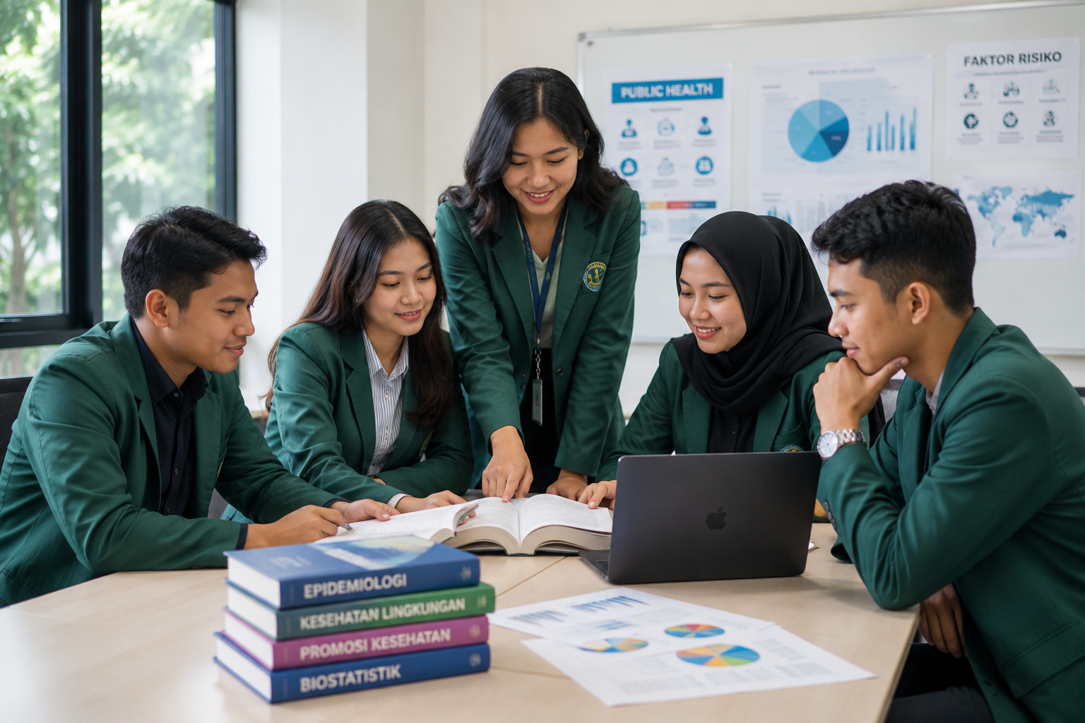 Mahasiswa S1 Kesehatan Masyarakat mempelajari epidemiologi, promosi kesehatan, dan kesehatan lingkungan