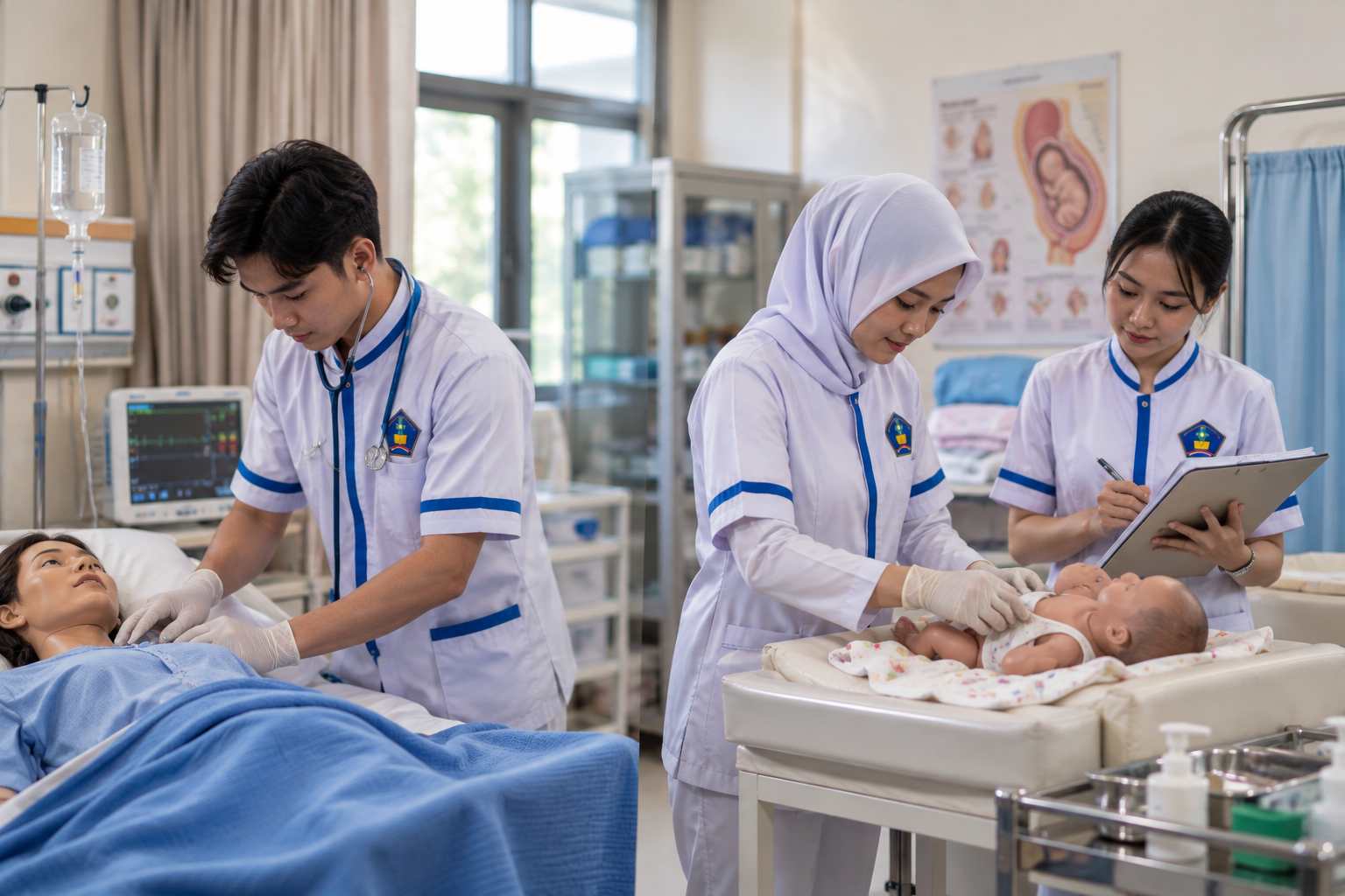 keperawatan atau kebidanan dengan kegiatan praktikum mahasiswa kesehatan