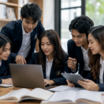 Mahasiswa baru mempelajari istilah dunia perkuliahan seperti SKS, KRS, IPK, dan semester di lingkungan kampus