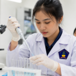 Mahasiswa mengikuti praktikum di laboratorium kesehatan untuk melatih keterampilan sebelum praktik lapangan